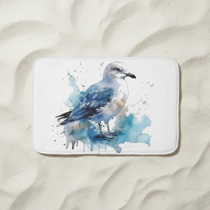 Tapete De Banheiro Brisa Oceânica: Gaivota Aquarela
