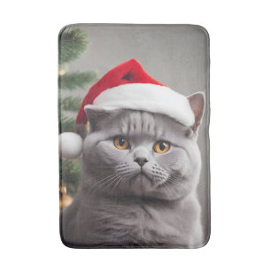 Tapete De Banheiro British Shorthair Christmas