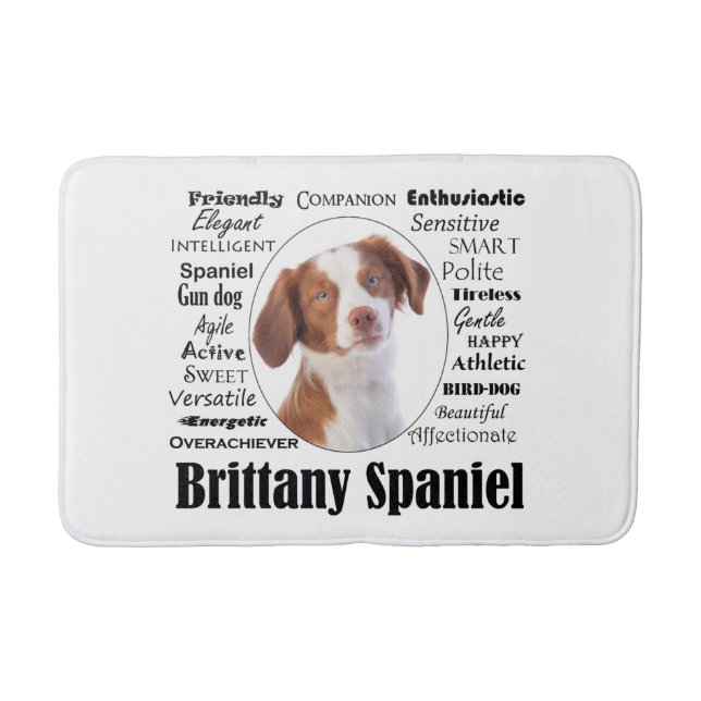 Tapete De Banheiro Brittany Spaniel Traits (Frente)