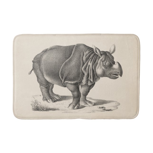 Tapete De Banheiro Brodtmann Rhinoceros Sketch (Frente)