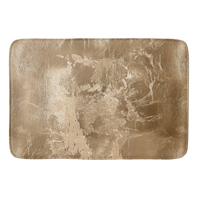 Tapete De Banheiro Bronze Chic Dourado (Frente)
