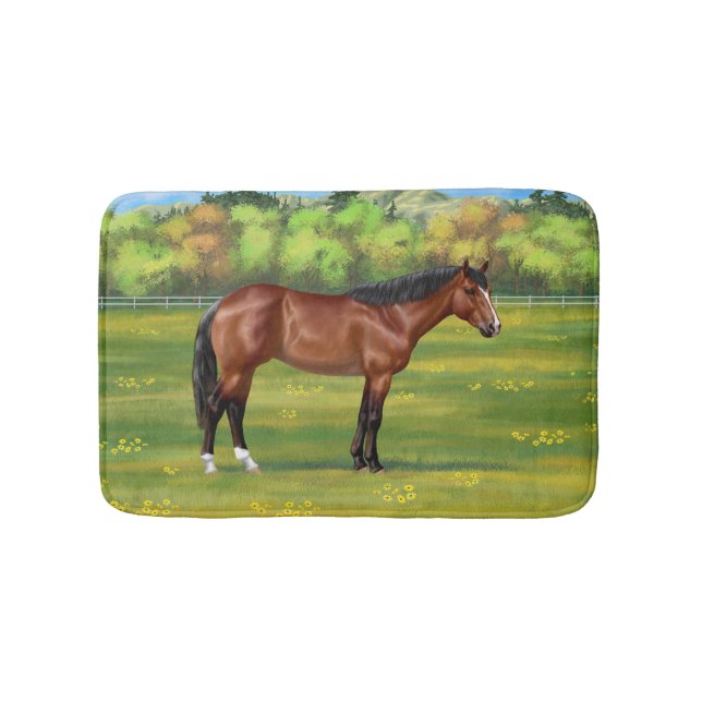 Tapete De Banheiro Brown Bay Quarter Horse (frente)