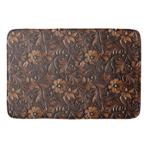 Tapete De Banheiro Brown Cowgirl Floral