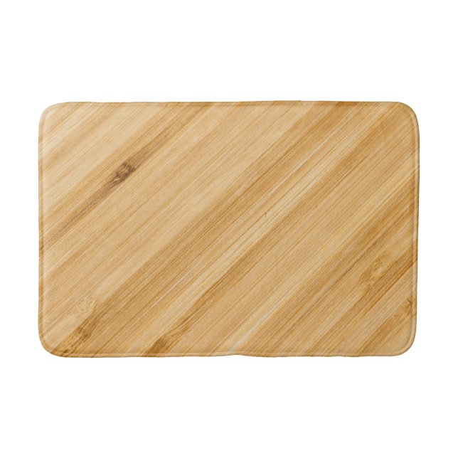 Tapete De Banheiro Brown Woodface Surface Bath Mat (Frente)