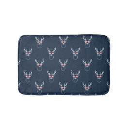 Tapete De Banheiro Buck Silhouette on Blue Bath Mat