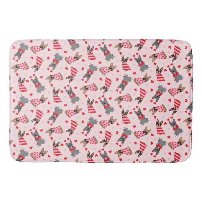 Tapete De Banheiro Bulls Franceses namorados (Frente)