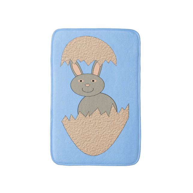 Tapete De Banheiro Bunny Hatching from Egg Weird Bath Mat (Frente Vertical)
