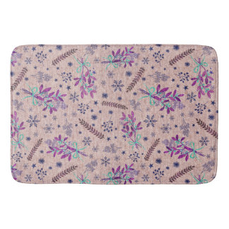 Tapete De Banheiro Buquê de Natal - Rosa Dusty