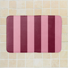 Tapete De Banheiro Burgundy Rosa Grande Padrão de Faixa Vermelho Cere