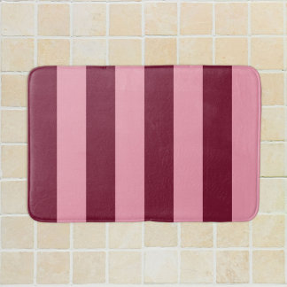 Tapete De Banheiro Burgundy Rosa Grande Padrão de Faixa Vermelho Cere