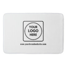 Business Logo & Website Name Branding Bath Mat
