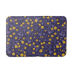 Tapete De Banheiro Buttercups, amarelo e violeta