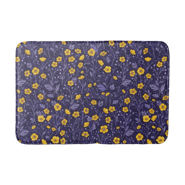 Tapete De Banheiro Buttercups, amarelo e violeta (Frente)
