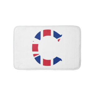 Tapete De Banheiro C Monograma sobrado em bmcnt bandeira do Jack da U