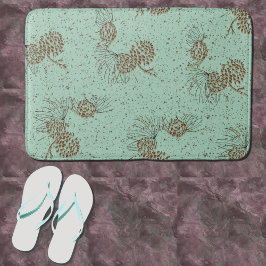 Tapete De Banheiro Cabine Pinecones