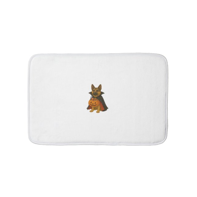 Tapete De Banheiro Cachorro alemão do Dia das Bruxas em Vampiro Const (frente)