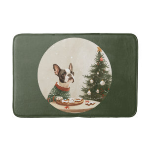Tapete De Banheiro Cachorro Boston Terrier Natal