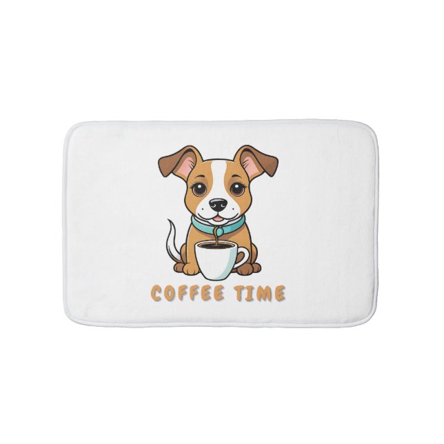 Tapete De Banheiro cachorro com café (frente)