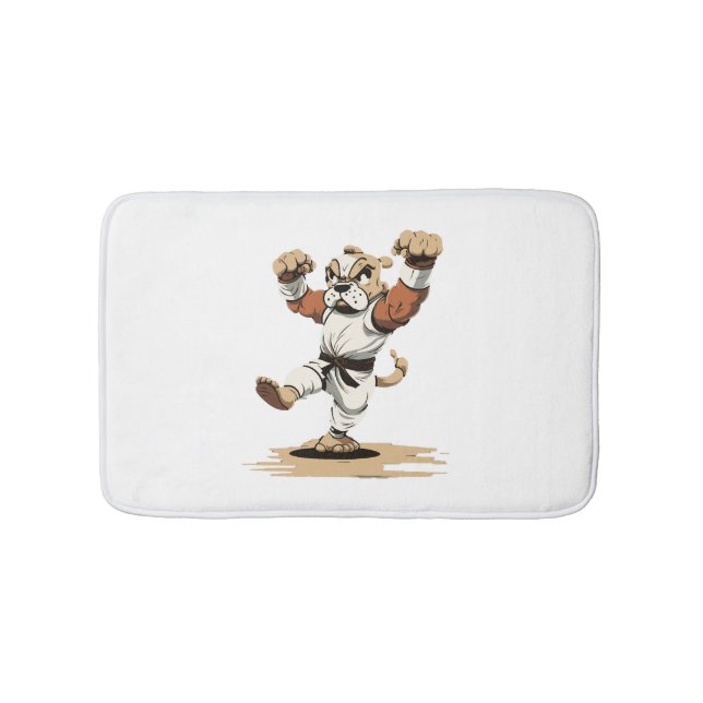 Tapete De Banheiro Cachorro Conhece Karate (frente)