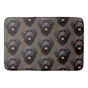 Tapete De Banheiro Cachorro Preto Labradoodle