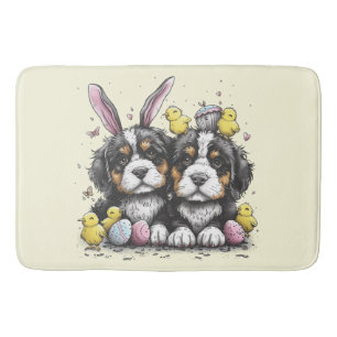 Tapete De Banheiro Cães de Montanha Bernese páscoas
