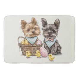 Tapete De Banheiro Cães Easter Yorkshire Terrier