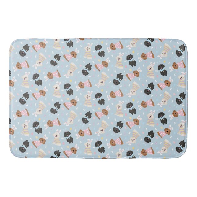 Tapete De Banheiro Cães Maltipoo felzs pascoa (Frente)