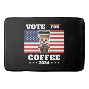 Tapete De Banheiro Café para presidente, vote no café