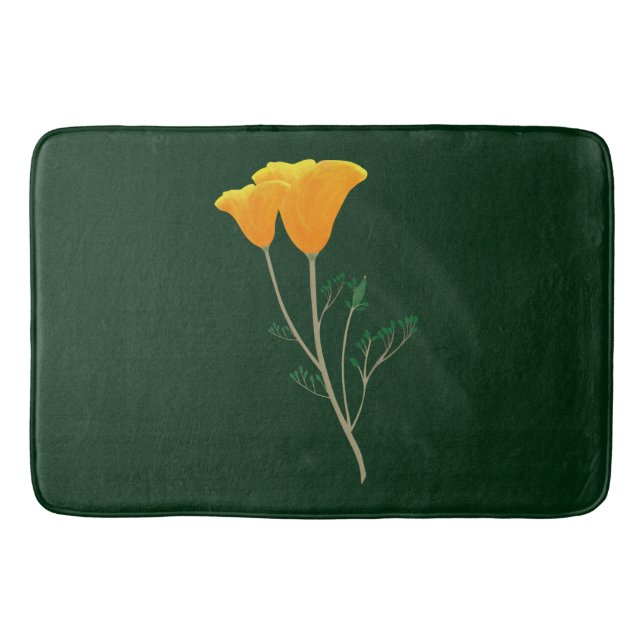 Tapete De Banheiro California Poppy Bathmat (Frente)
