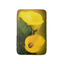 Tapete De Banheiro Calla Lily Bright Yellow Deixa Bokeh