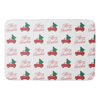 Tapete De Banheiro Caminhão Merry Christmas Vintage