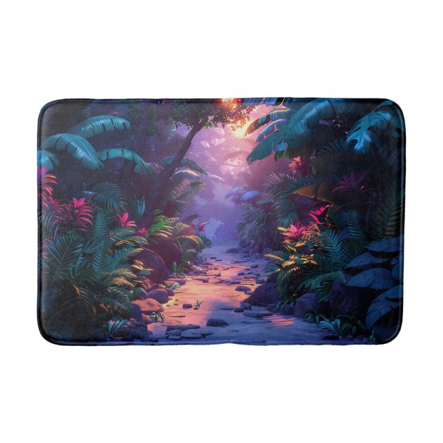 Tapete De Banheiro Caminho Tropical Havaiano (Frente)