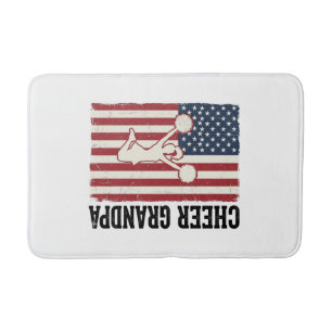 Tapete De Banheiro Camisa de bandeira vintage patriótica Cheer Grandp