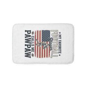 Tapete De Banheiro Camisa de Futebol Pawpaw Vintage Bandeira American