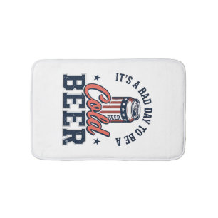 Tapete De Banheiro Camisa Vetorial Vintage de Cerveja Fria Patriótica