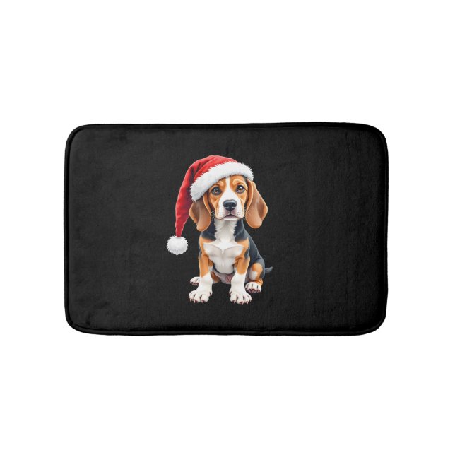 Tapete De Banheiro Camiseta de Beagle Christmas Dog Long Sleeve T Shi (frente)