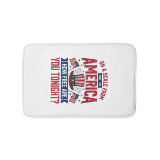 Tapete De Banheiro Camiseta Patriótica América Quão Livre Você Está E