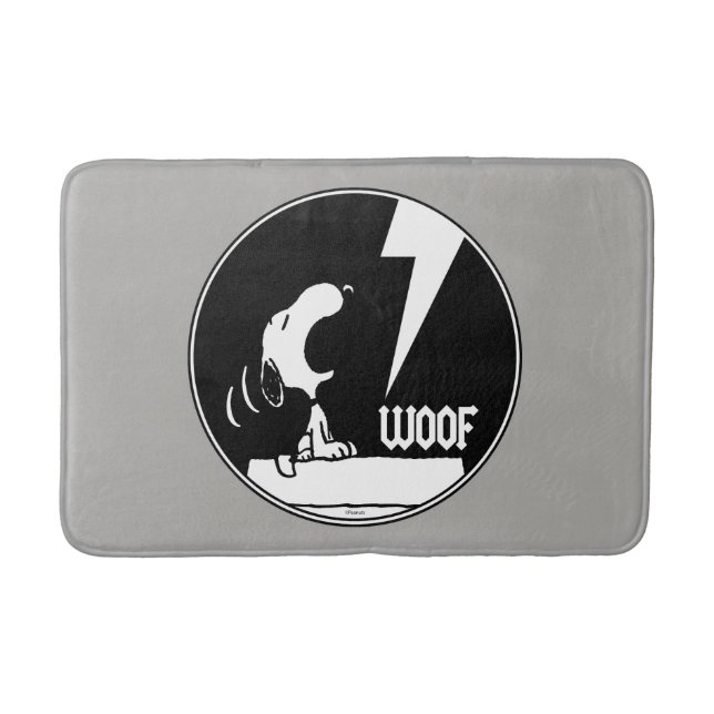 Tapete De Banheiro Camisetas Rock | Snoopy Howling (Frente)