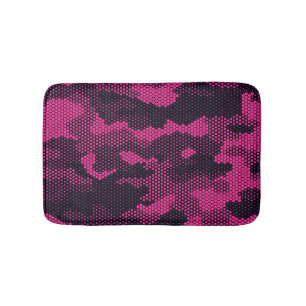 Tapete De Banheiro Camouflage hexagonal, fundo de textura militar