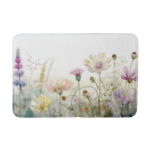 Campo de aquarelas das flores silvestres