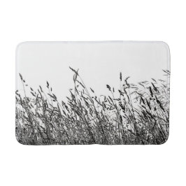 Tapete De Banheiro Campos selvagens preto e branco