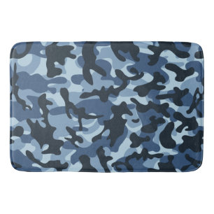 Tapete De Banheiro Camuflagem Azul