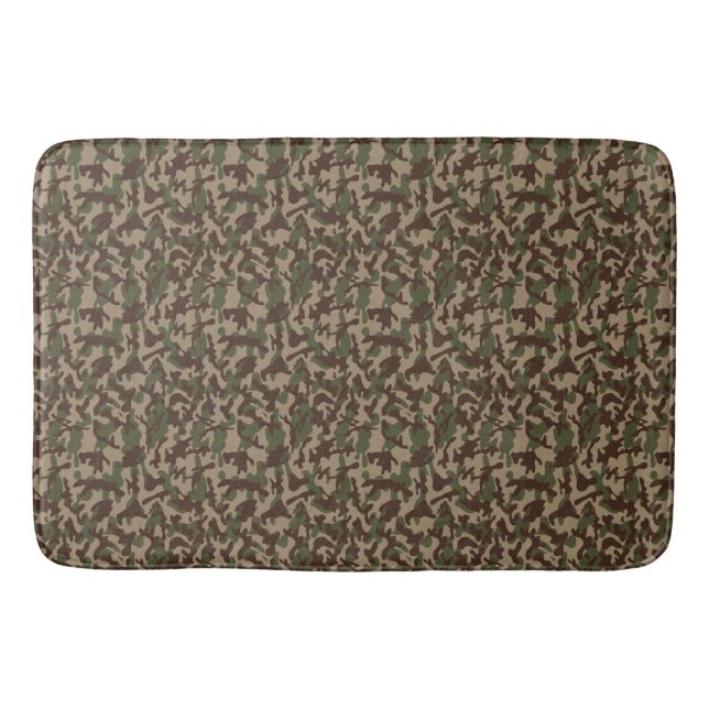 Tapete De Banheiro Camuflagem de Madeira Profunda   (Frente)
