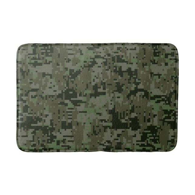 Tapete De Banheiro Camuflagem profunda de Digitas Camo das madeiras (Frente)