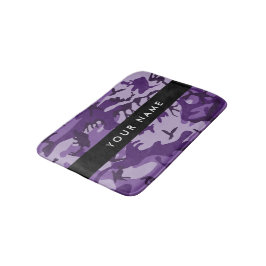 Tapete De Banheiro Camuflagem Roxa Personalize seu nome