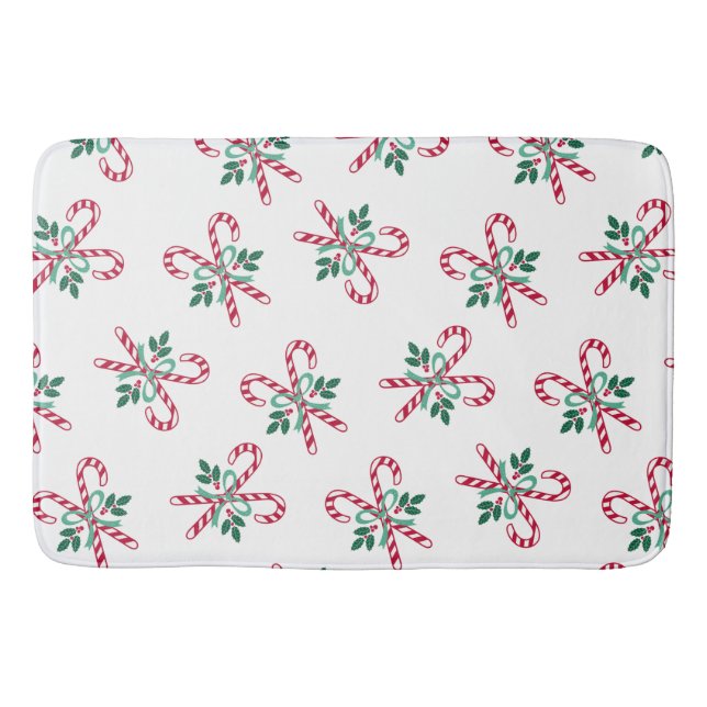 Tapete De Banheiro canas doces de Natal retrô (Frente)