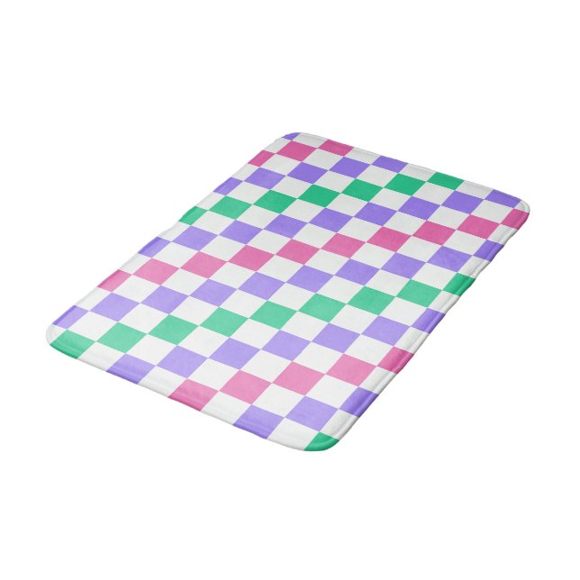 Tapete De Banheiro Candy shop diagonal checkerboard pattern (Angulado)