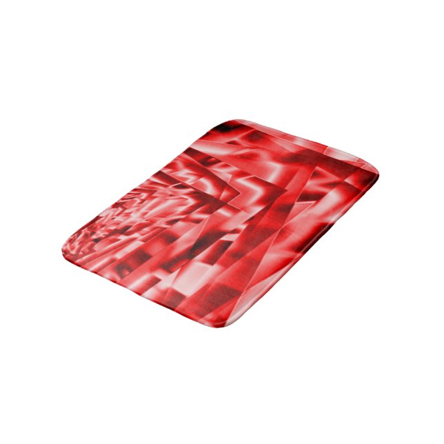 Tapete De Banheiro Canto dos quadrados inclinados, vermelhos a esbran (Angulado)