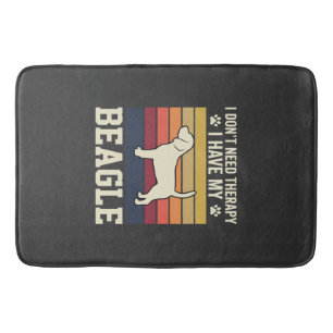 Tapete De Banheiro Cão de Terapia Beagle Vintage Retro
