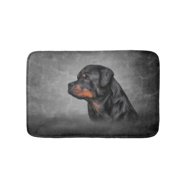 Tapete De Banheiro Cão rottweiler (frente)